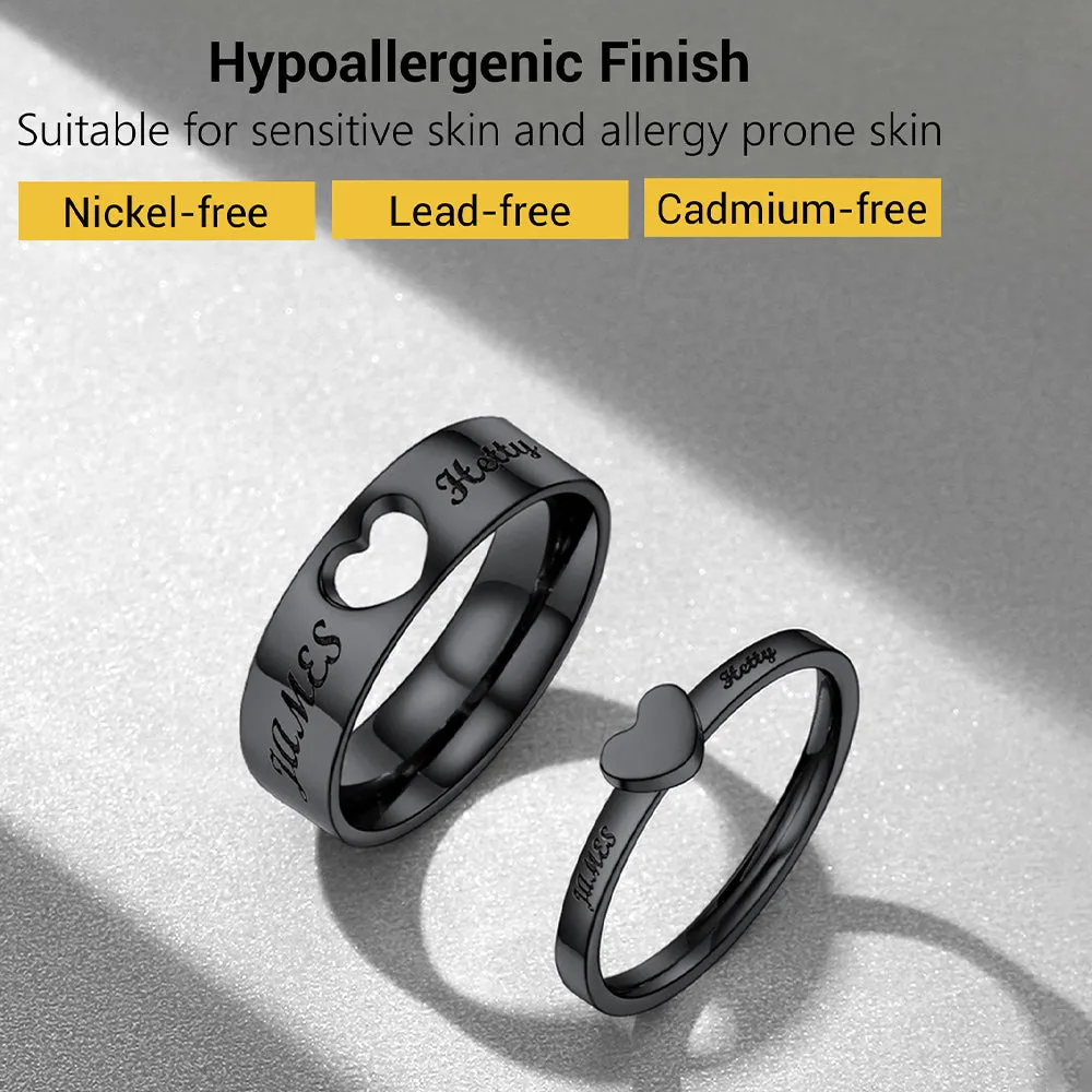 Personalized His and Hers Matching Promise Rings for Couple sold by FaithHeart product image thumbnail 5