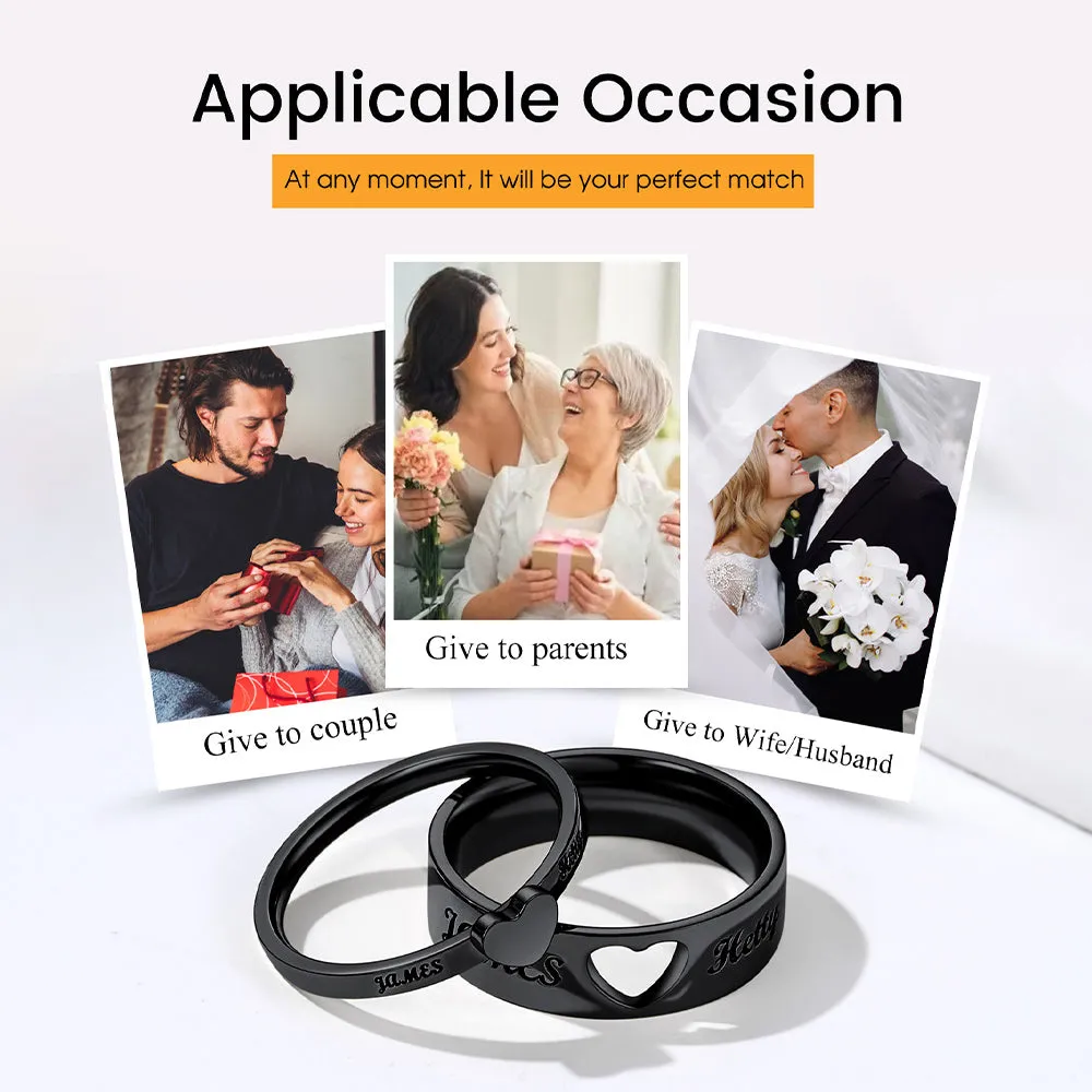 Personalized His and Hers Matching Promise Rings for Couple sold by FaithHeart product image thumbnail 4