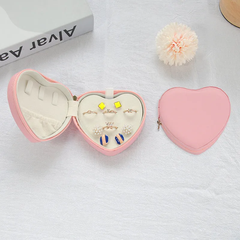 Heart Shaped Travel Jewelry Case Gift Box sold by FaithHeart product image thumbnail 5