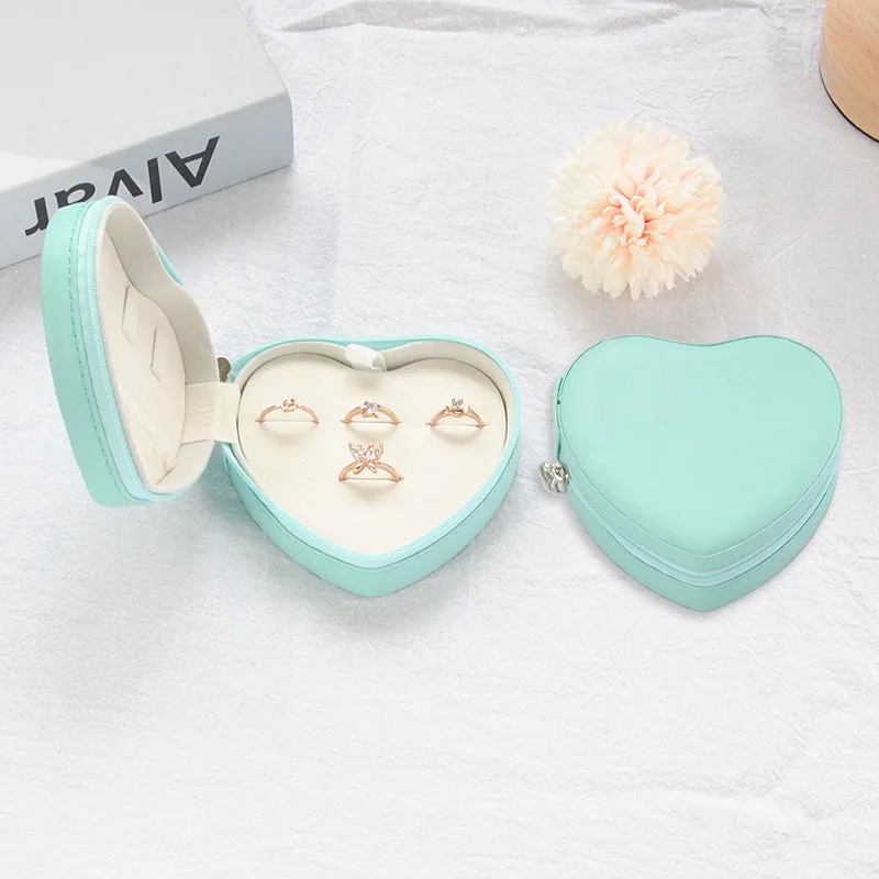 Heart Shaped Travel Jewelry Case Gift Box sold by FaithHeart