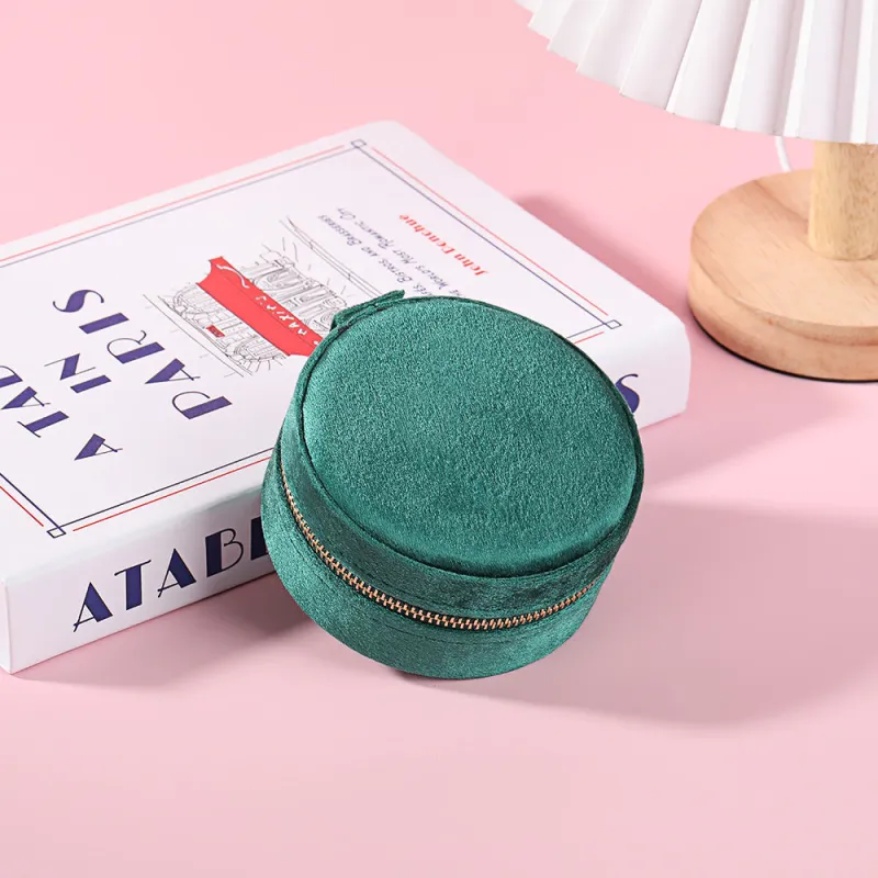 Round Small Travel Jewelry Case Organizer sold by FaithHeart