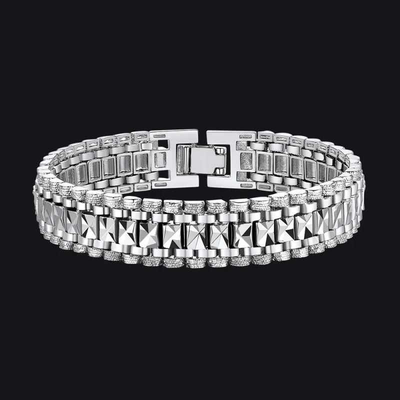 Chunky Watch Strap Link Chain Bracelet for Men sold by FaithHeart