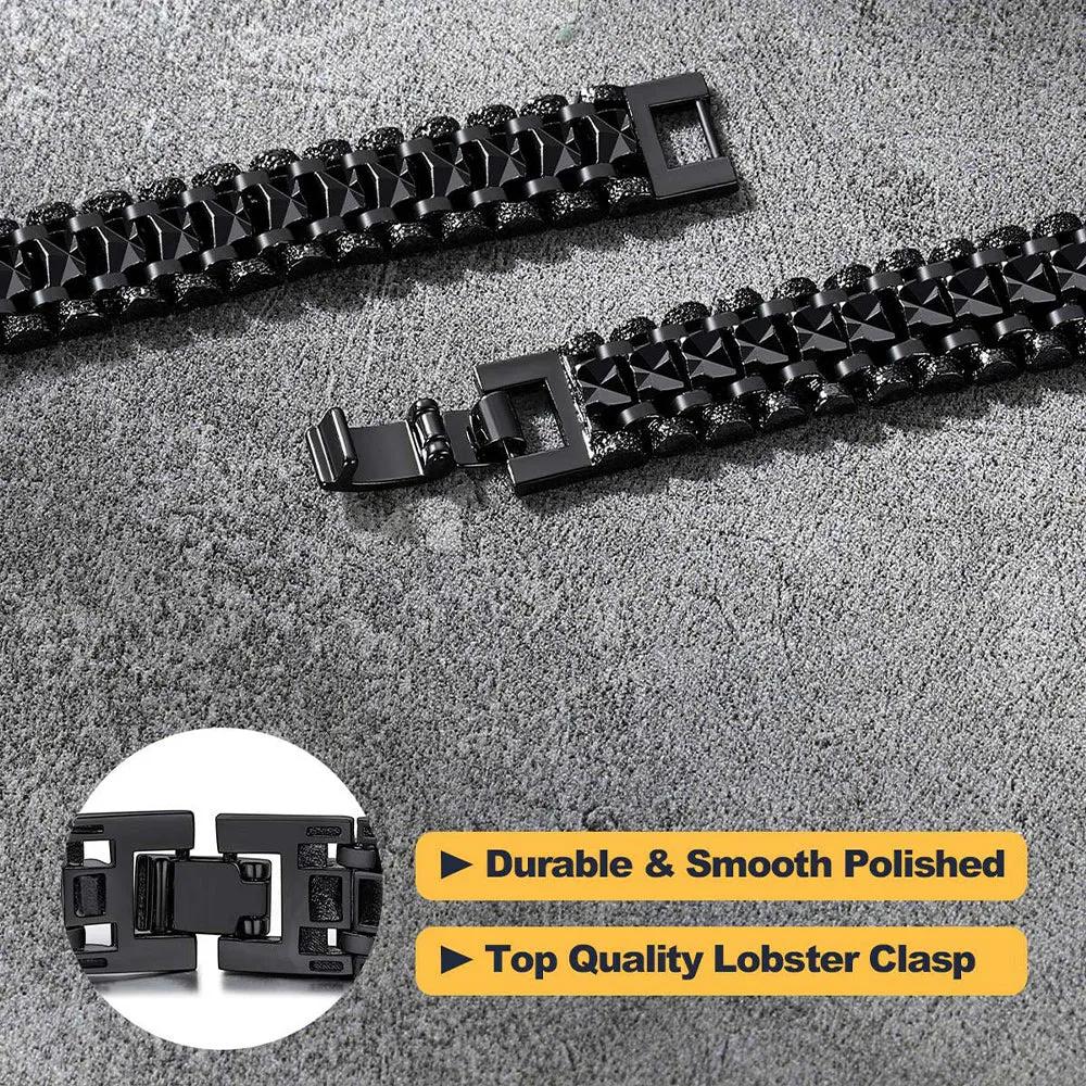 Chunky Watch Strap Link Chain Bracelet for Men sold by FaithHeart product image thumbnail 5