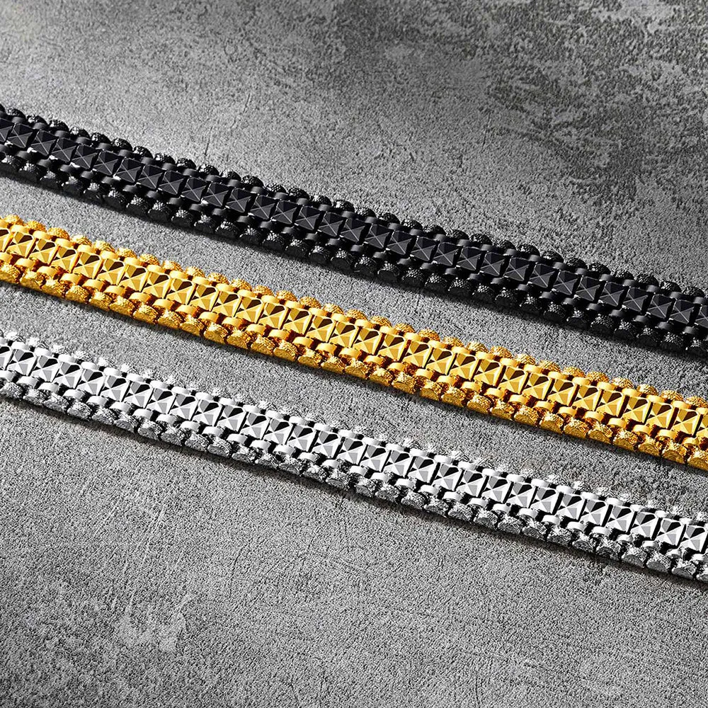 Chunky Watch Strap Link Chain Bracelet for Men sold by FaithHeart product image thumbnail 4
