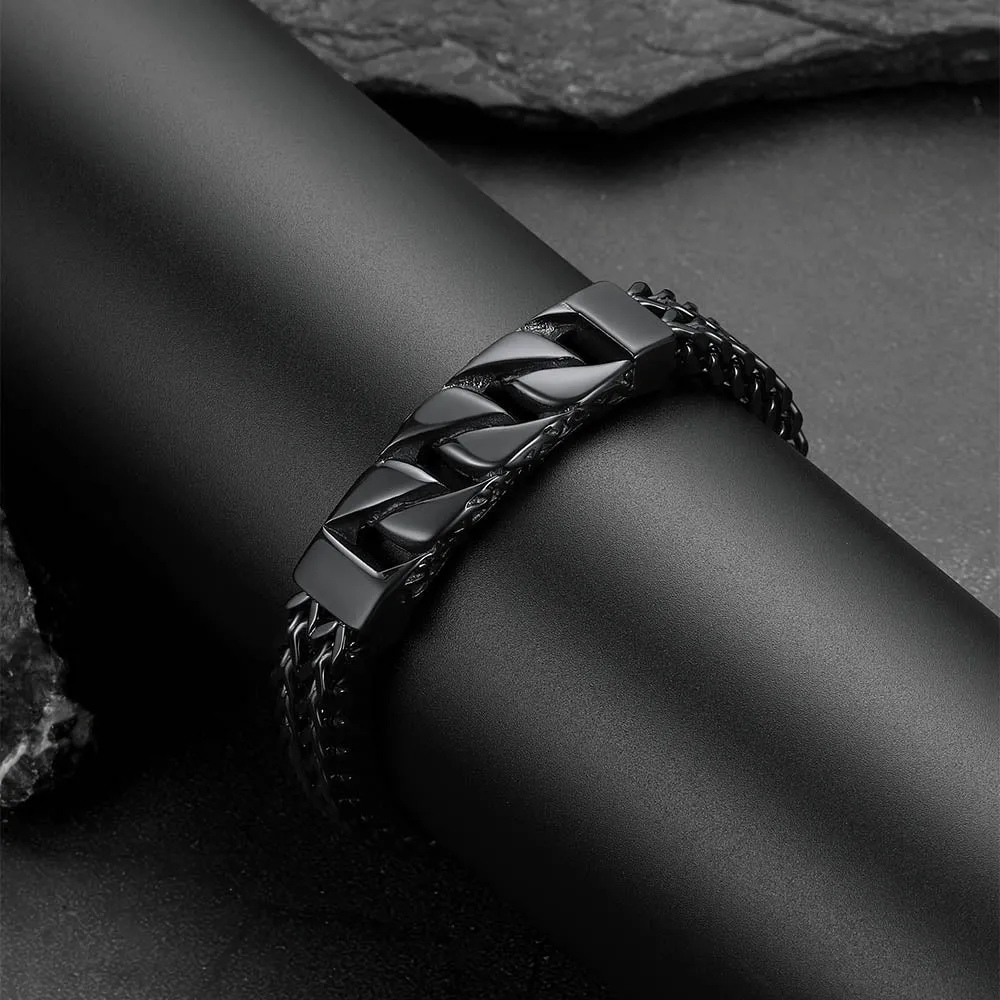 Heavy Celtic Knot Cuban Link Bracelet For Men in Stainless Steel sold by FaithHeart product image thumbnail 5