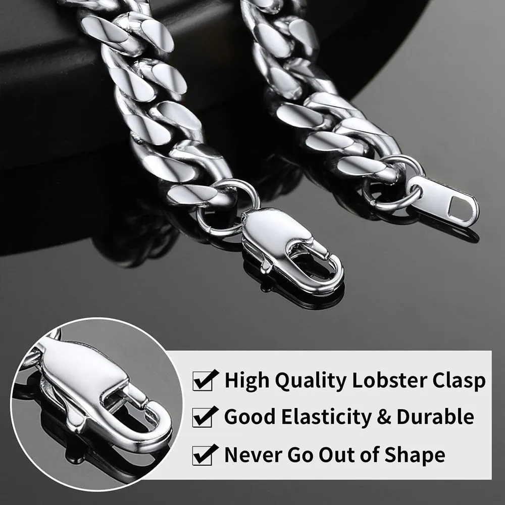 Stainless Steel Cuban Link Curb Bracelet for Men sold by FaithHeart product image thumbnail 5