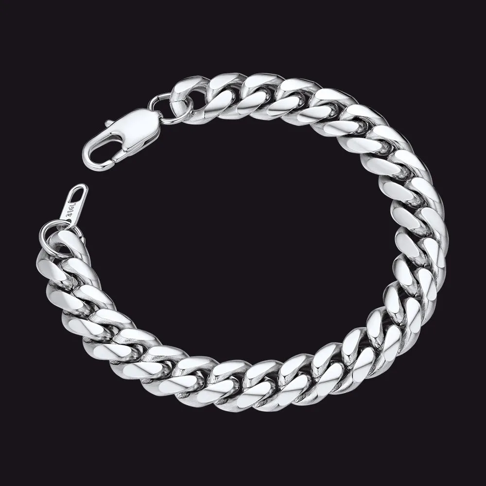 Stainless Steel Cuban Link Curb Bracelet for Men sold by FaithHeart