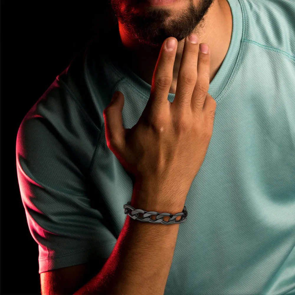 Figaro Cuban Link Chain Curb Bracelet For Men, 6MM-13MM sold by FaithHeart product image thumbnail 5