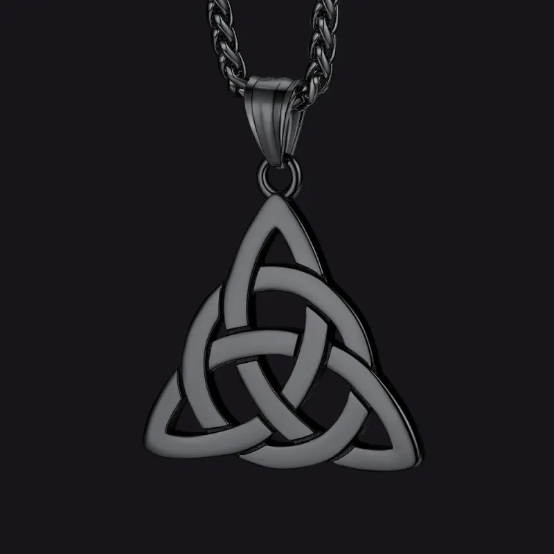 Irish Celtic Trinity Knot Necklace for Men Women in Stainless Steel sold by FaithHeart