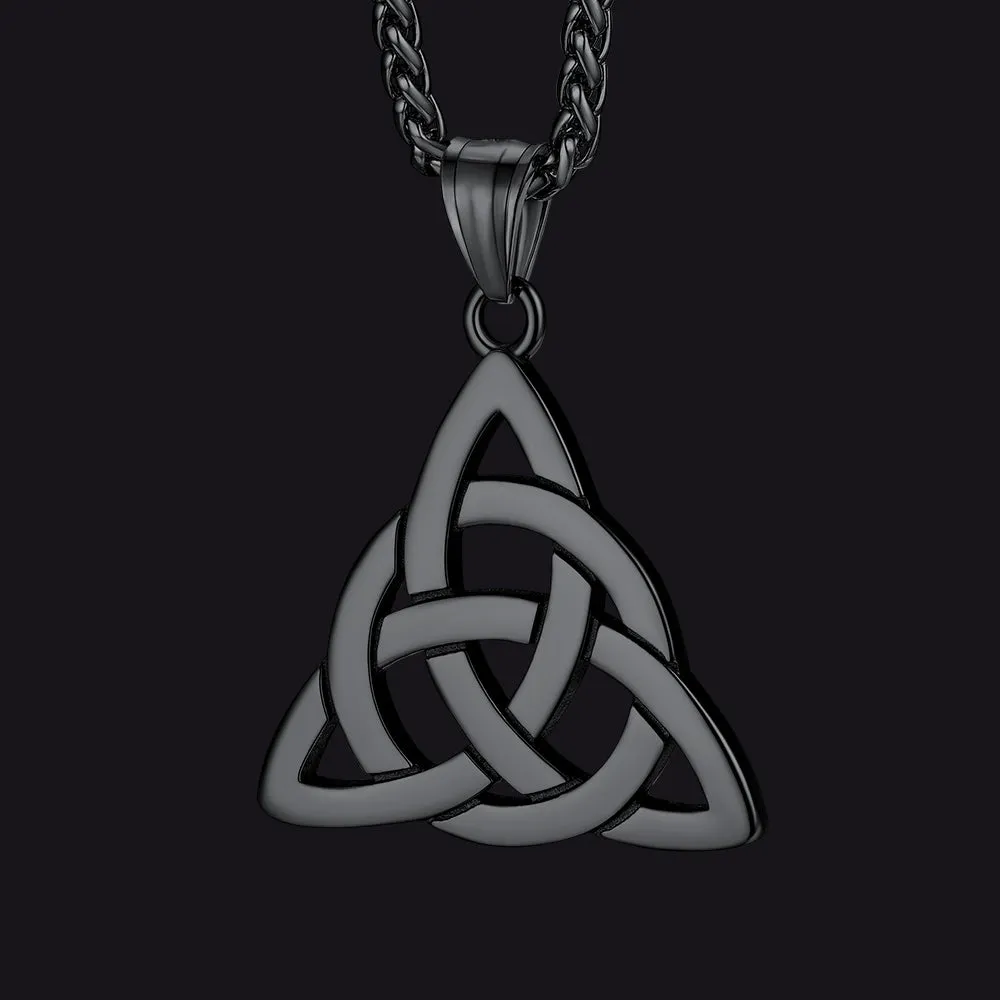 Irish Celtic Trinity Knot Necklace for Men Women in Stainless Steel sold by FaithHeart