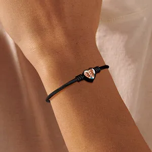 Customized Heart Black Braided PU Leather Bracelet with Picture Memorial Gift sold by FaithHeart product image thumbnail 4