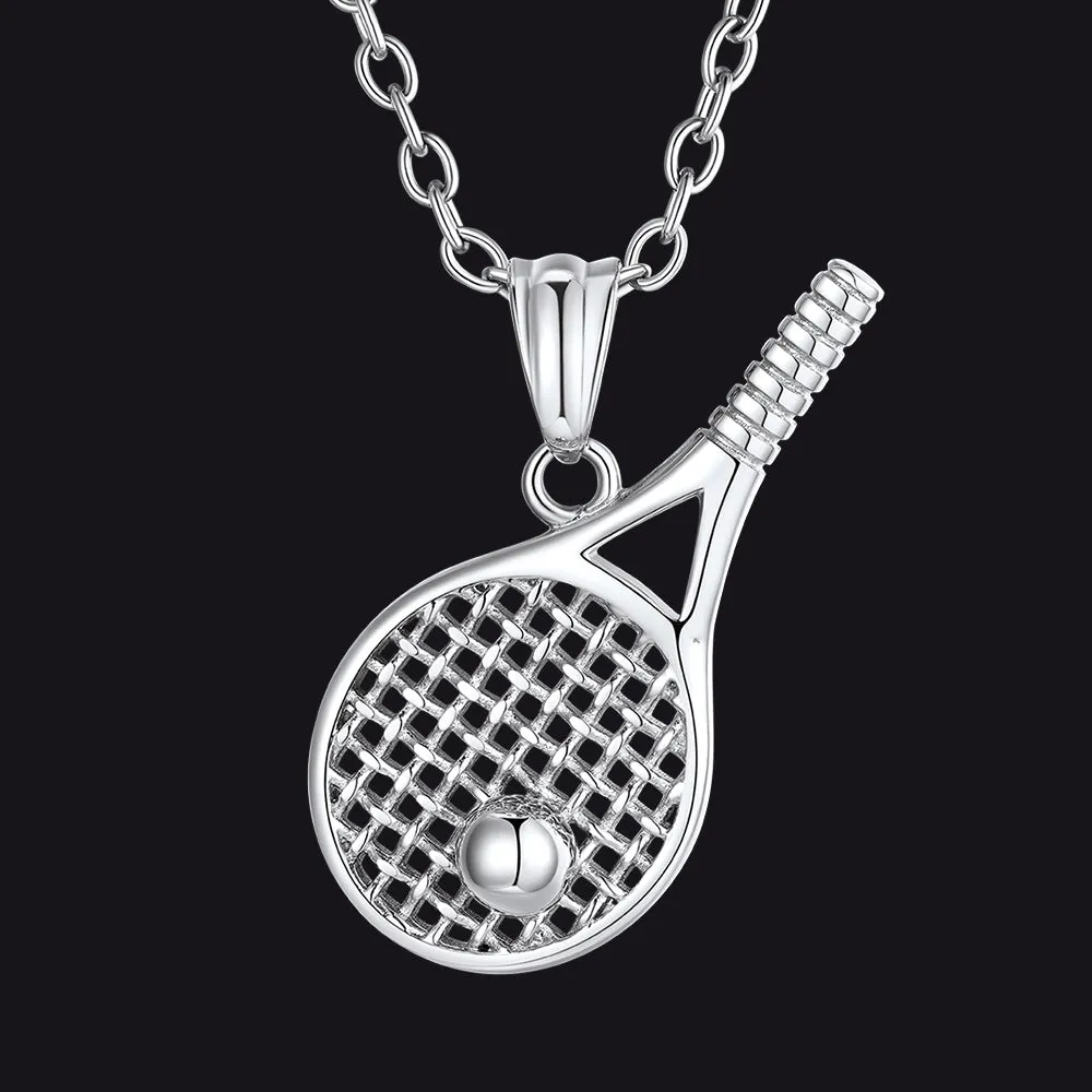 Sport Tennis Racket Necklace Sports Charm Pendant for Men Fans sold by FaithHeart