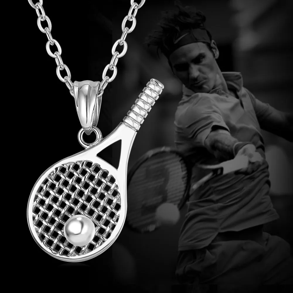 Sport Tennis Racket Necklace Sports Charm Pendant for Men Fans sold by FaithHeart product image thumbnail 4