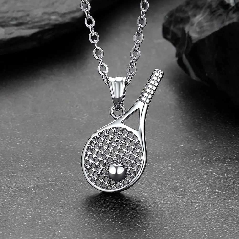 Sport Tennis Racket Necklace Sports Charm Pendant for Men Fans sold by FaithHeart product image thumbnail 5
