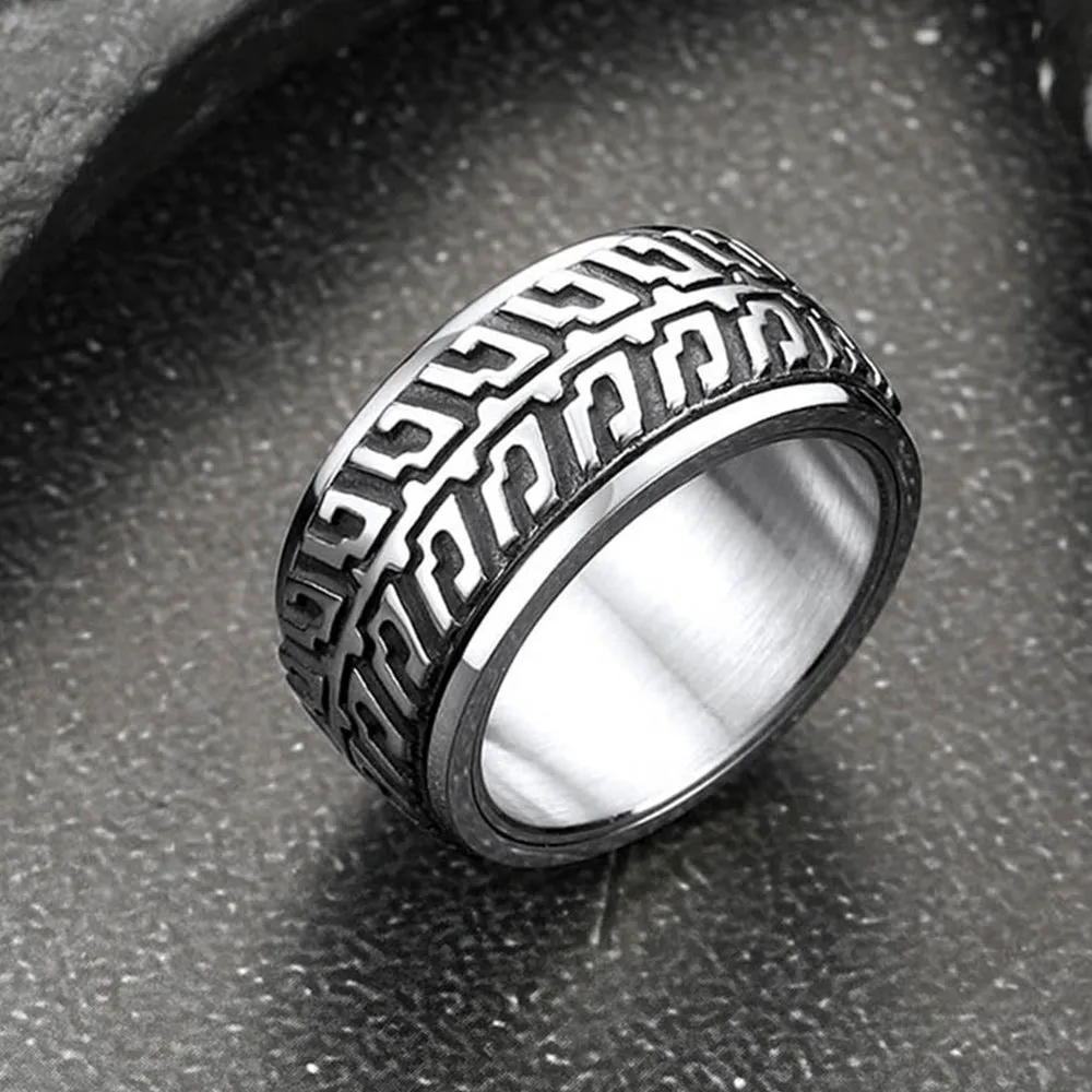 Chunky Tyre Anti Fidget Anxiety Ring for Men sold by FaithHeart product image thumbnail 5