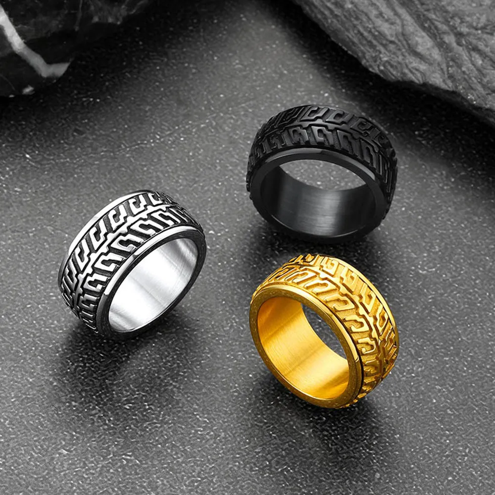 Chunky Tyre Anti Fidget Anxiety Ring for Men sold by FaithHeart product image thumbnail 4