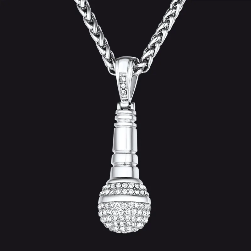 Rock Music Microphone Necklaces for Men Women Teens sold by FaithHeart