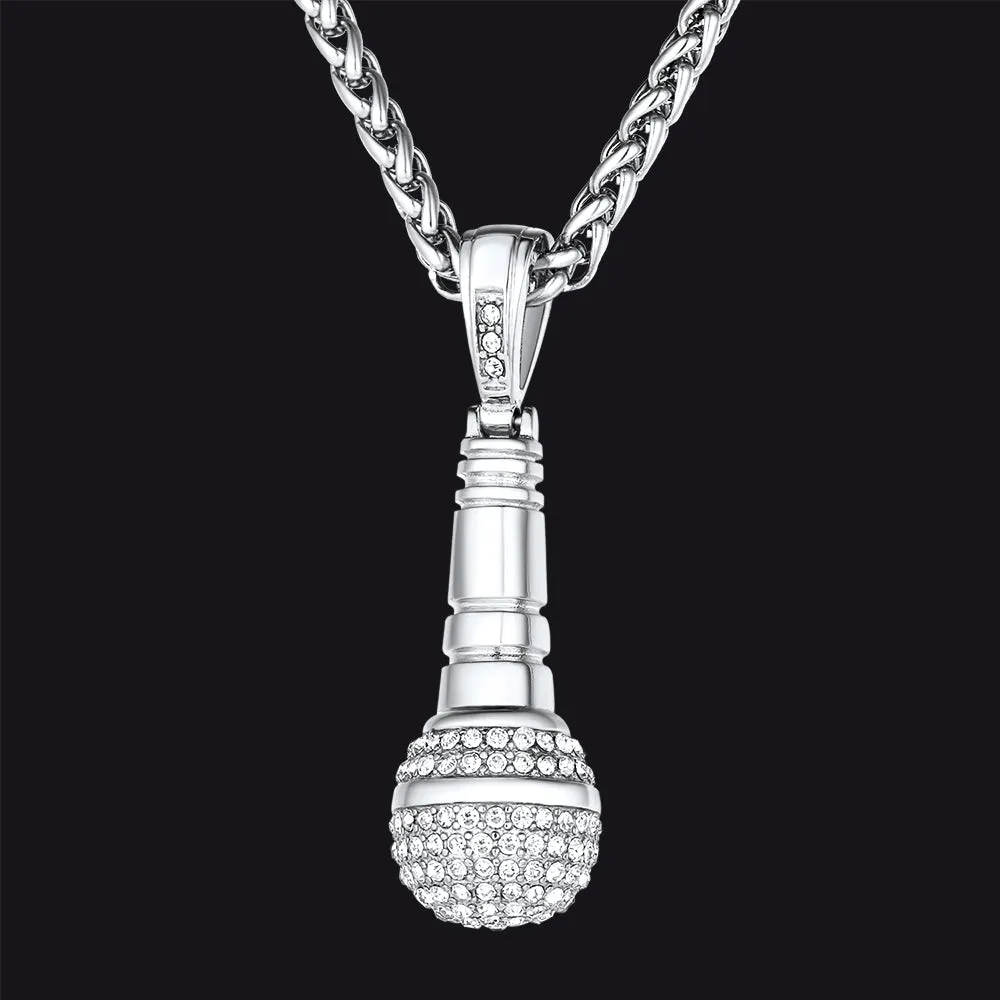 Rock Music Microphone Necklaces for Men Women Teens sold by FaithHeart