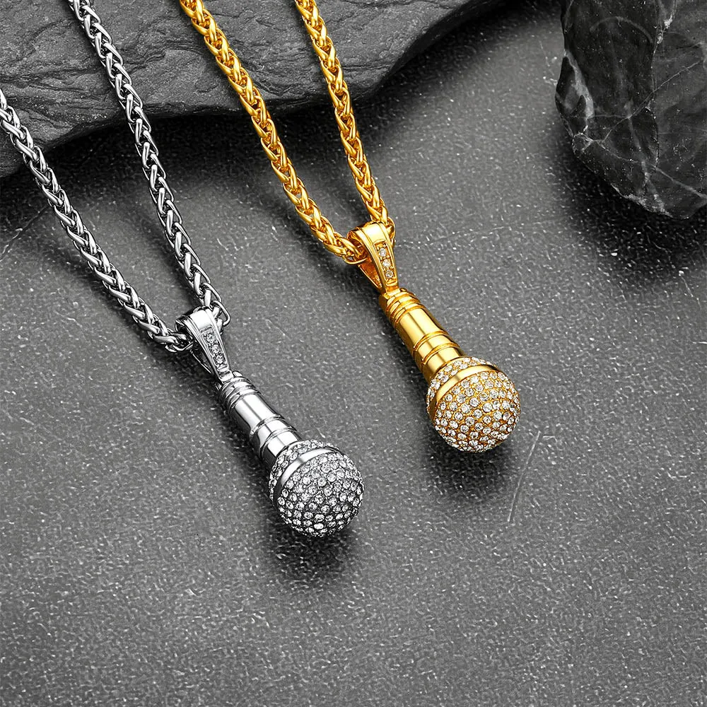 Rock Music Microphone Necklaces for Men Women Teens sold by FaithHeart product image thumbnail 3