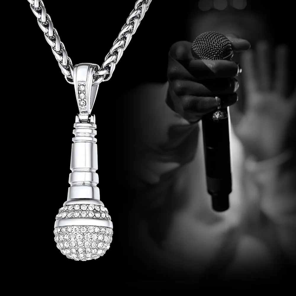 Rock Music Microphone Necklaces for Men Women Teens sold by FaithHeart product image thumbnail 4