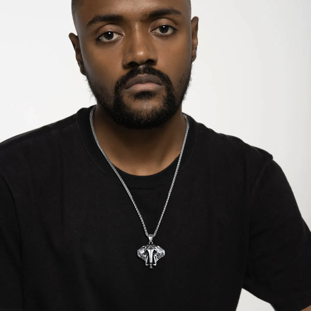 Stainless Steel African Elephant Necklace for Men sold by FaithHeart product image thumbnail 3