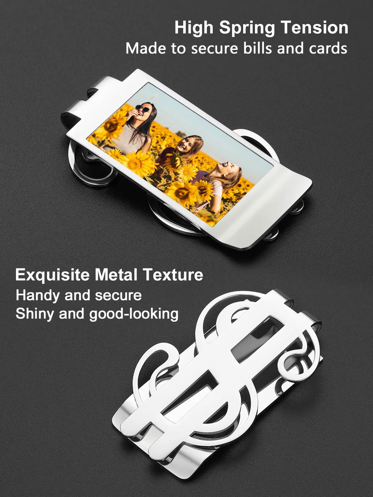 Personalized Picture Dollar Sign Money Clip Gift for Men Women sold by FaithHeart product image thumbnail 2