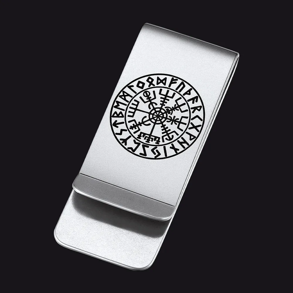 Viking Norse Rune Compass Money Clip Classic Slim Wallets sold by FaithHeart