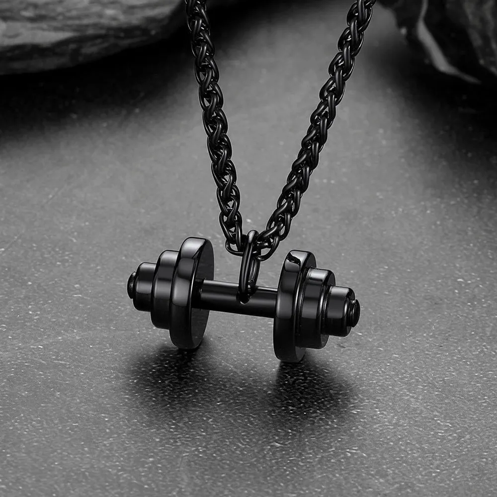 Fitness Dumbbell Pendant Necklace for Men sold by FaithHeart product image thumbnail 5