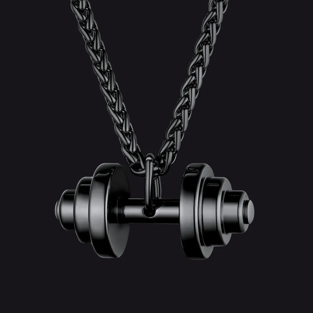Fitness Dumbbell Pendant Necklace for Men sold by FaithHeart