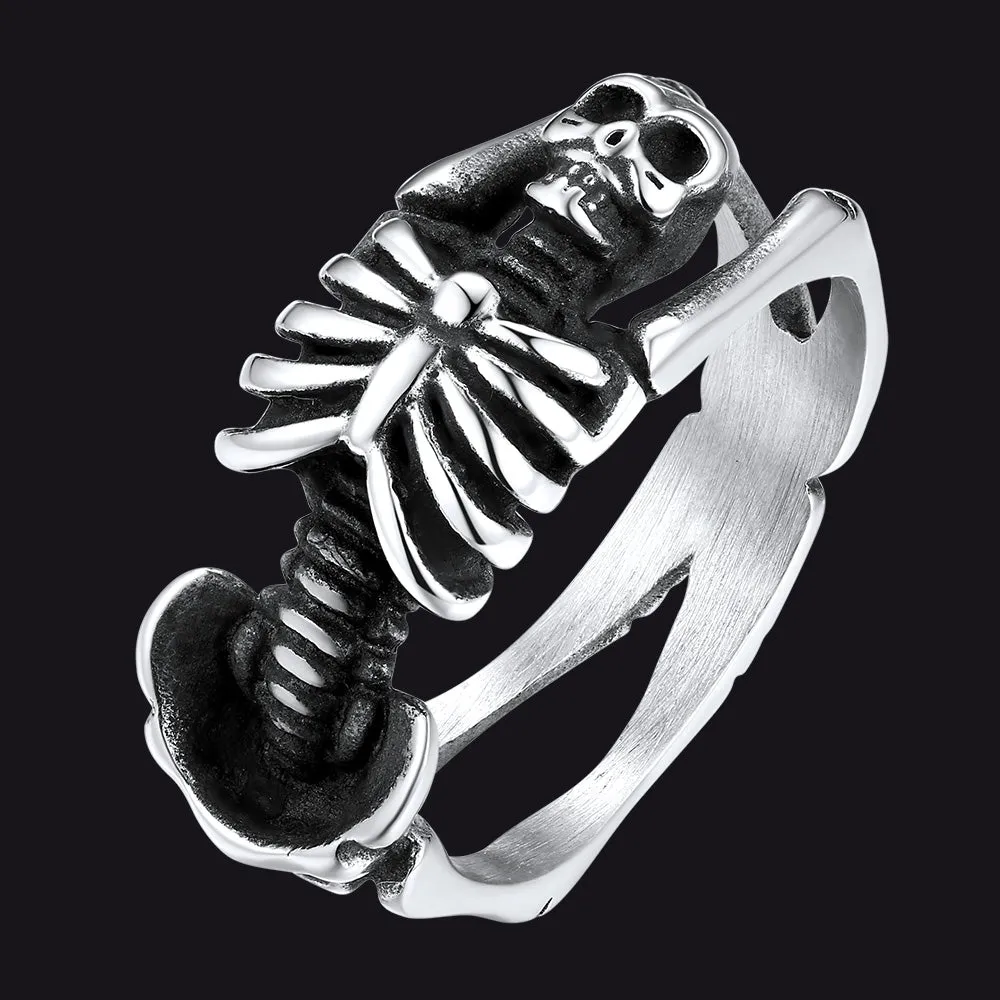 Gothic Cool Skull Rings Halloween Jewellery for Men sold by FaithHeart