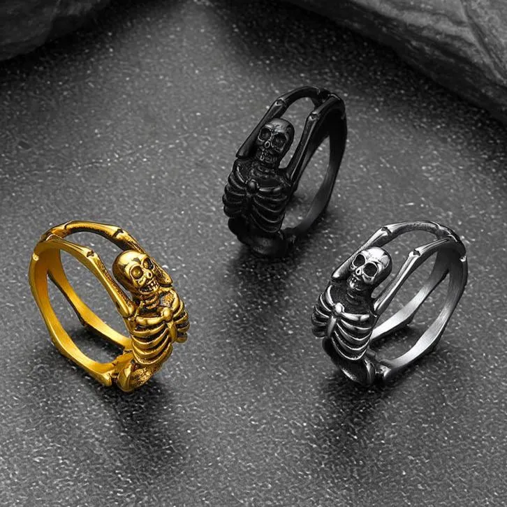 Gothic Cool Skull Rings Halloween Jewellery for Men sold by FaithHeart product image thumbnail 3