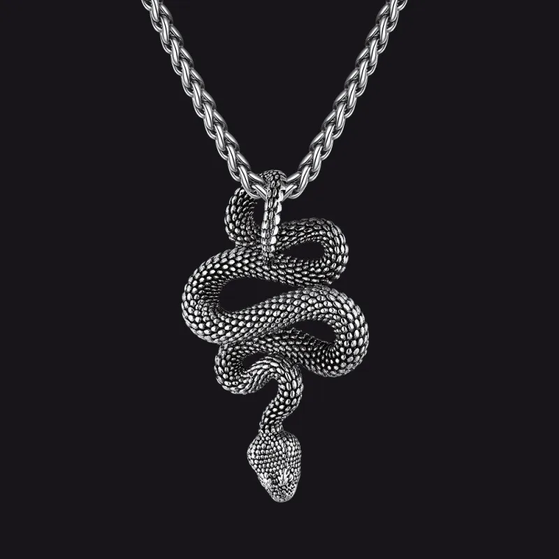 Gothic Retro Snake Necklace for Men Women sold by FaithHeart