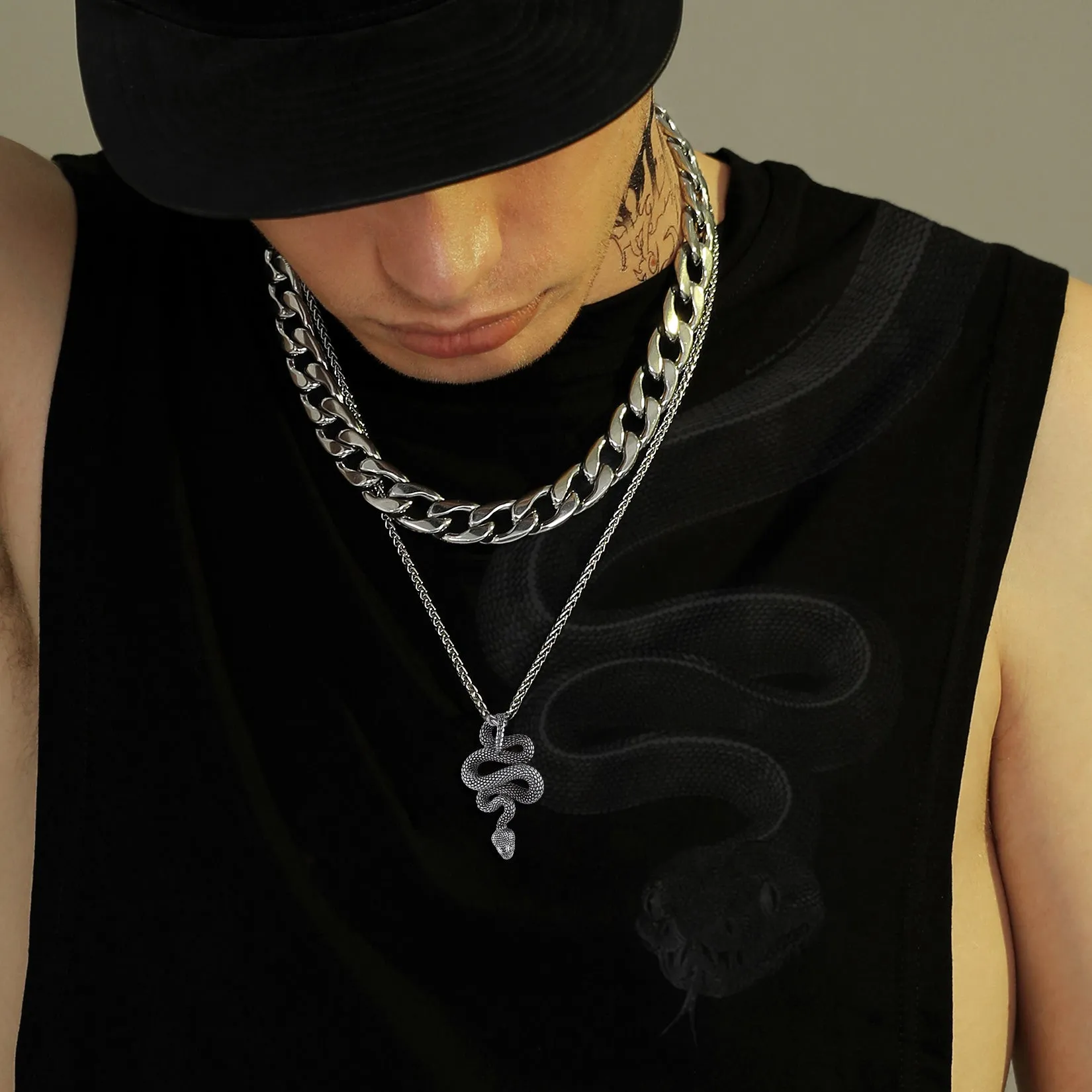 Gothic Retro Snake Necklace for Men Women sold by FaithHeart product image thumbnail 3