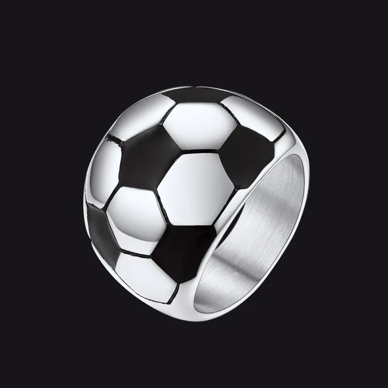 Sport Cool Football Ring Stainless Steel for Men Fans sold by FaithHeart