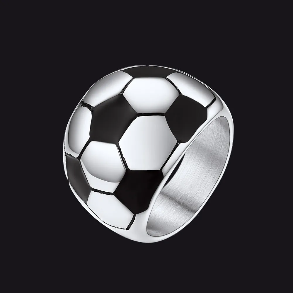 Sport Cool Football Ring Stainless Steel for Men Fans sold by FaithHeart