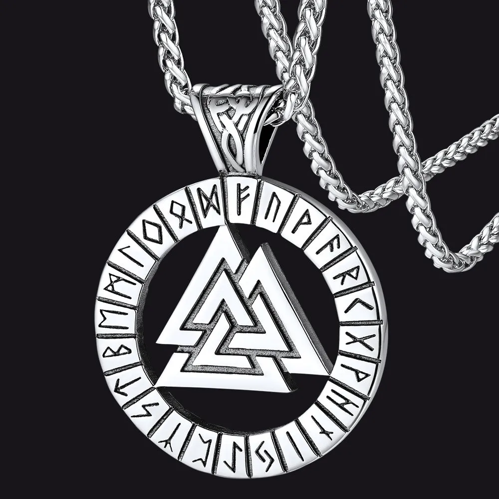 Nordic Viking Runes Celtic Pendant Necklaces for Men sold by FaithHeart