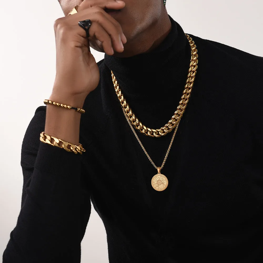 Seven Archangels Talisman Pentagram Pendant Necklace For Men sold by FaithHeart product image thumbnail 3