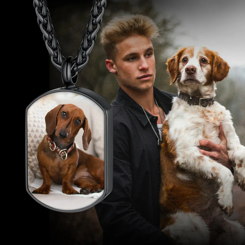 Customized Cremation Picture Urn Pet Ashed Dog Tag Necklace for Dog sold by FaithHeart product image thumbnail 5
