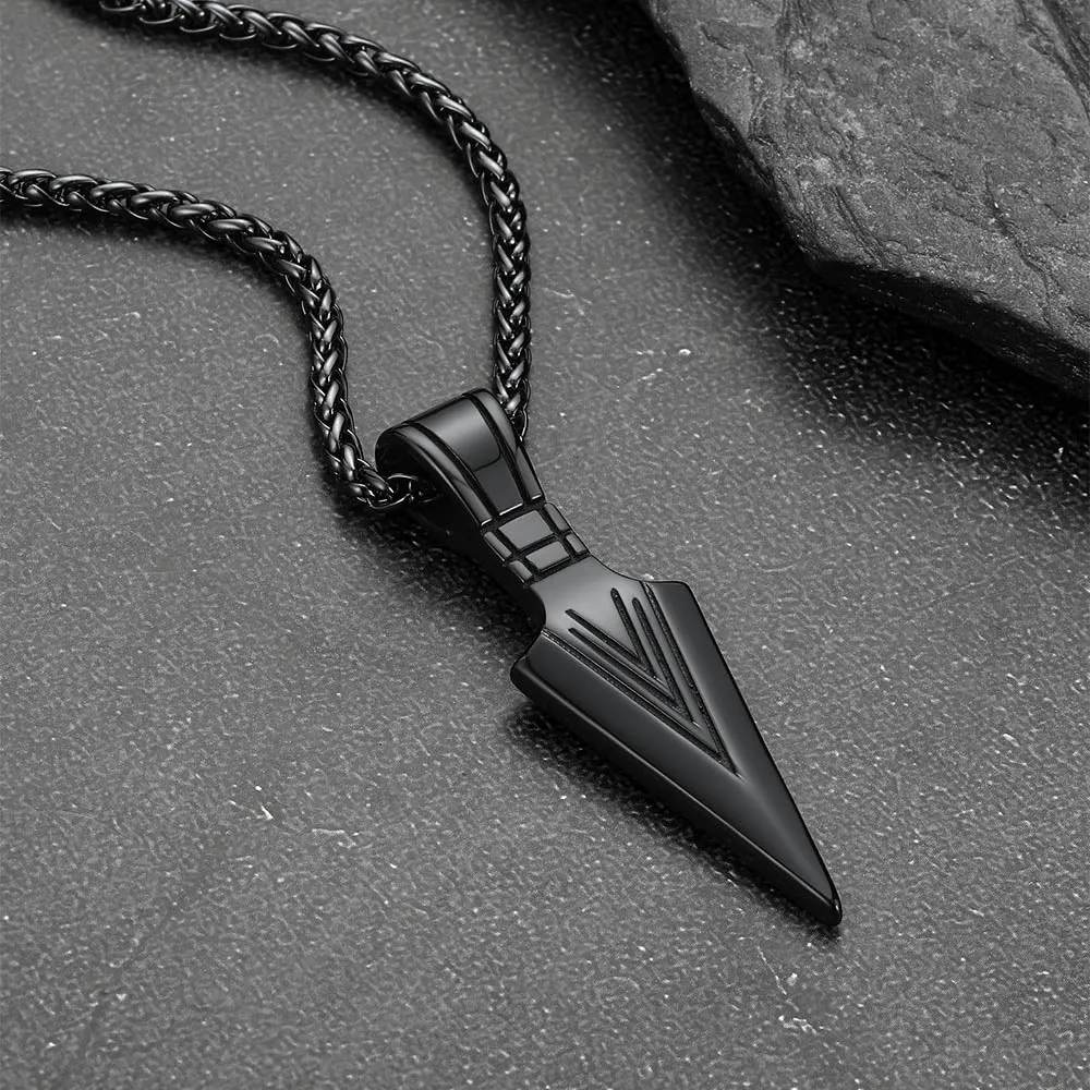 Spear Point Arrowhead Necklace Pendant For Men sold by FaithHeart product image thumbnail 5