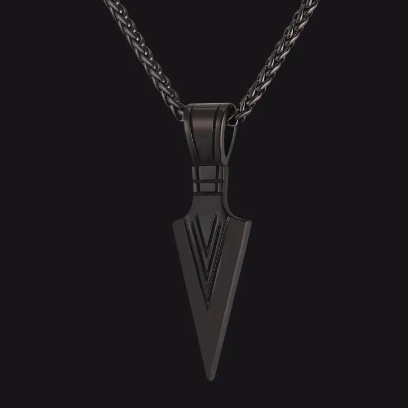 Spear Point Arrowhead Necklace Pendant For Men sold by FaithHeart