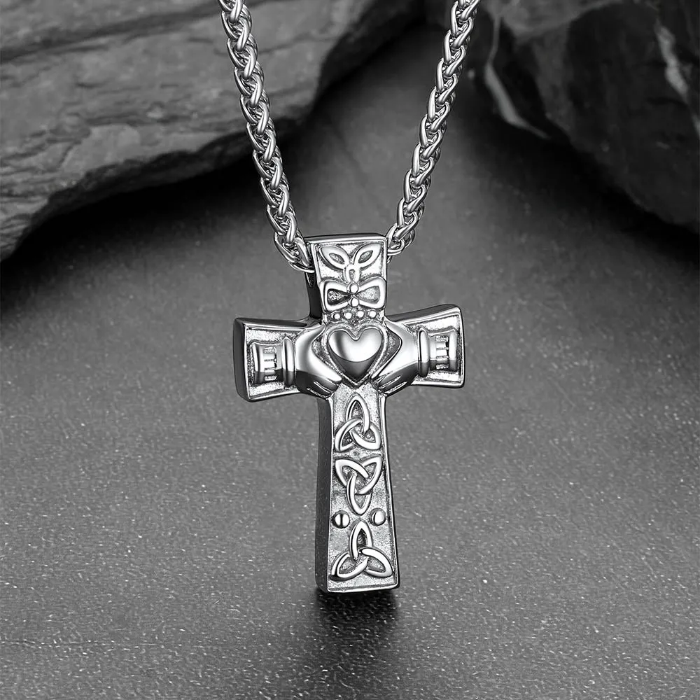 Custom Celtic Cross Urn Cremation Pendant Necklace for Ashes sold by FaithHeart product image thumbnail 5