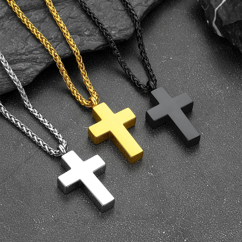 Customized Cross Cremation Urn Ashes Necklace Memorial Keepsakes Pendant sold by FaithHeart product image thumbnail 5