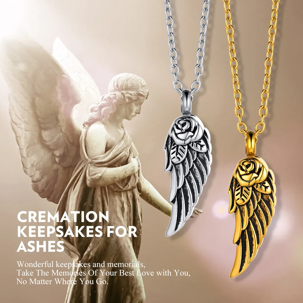 Angel Wings Urn Necklace for Ashes Cremation Jewelry sold by FaithHeart product image thumbnail 5