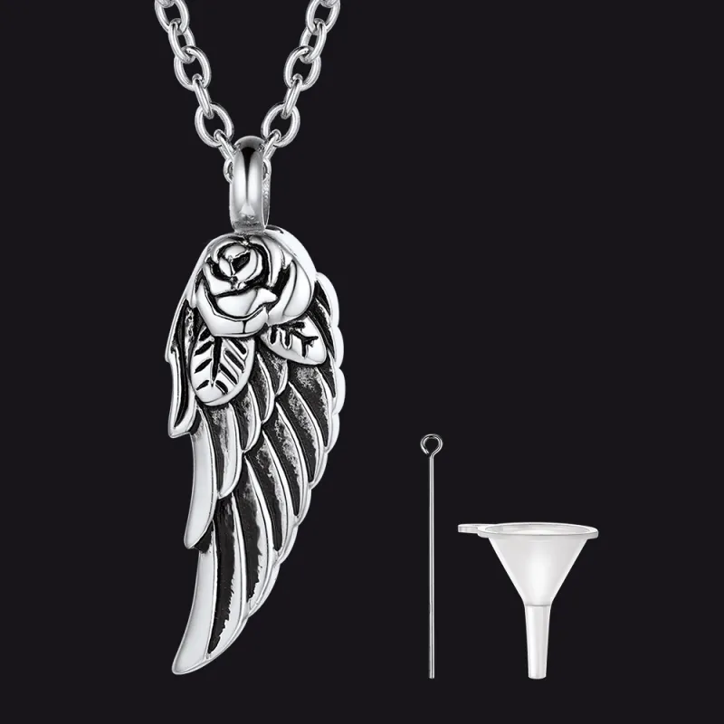 Angel Wings Urn Necklace for Ashes Cremation Jewelry sold by FaithHeart