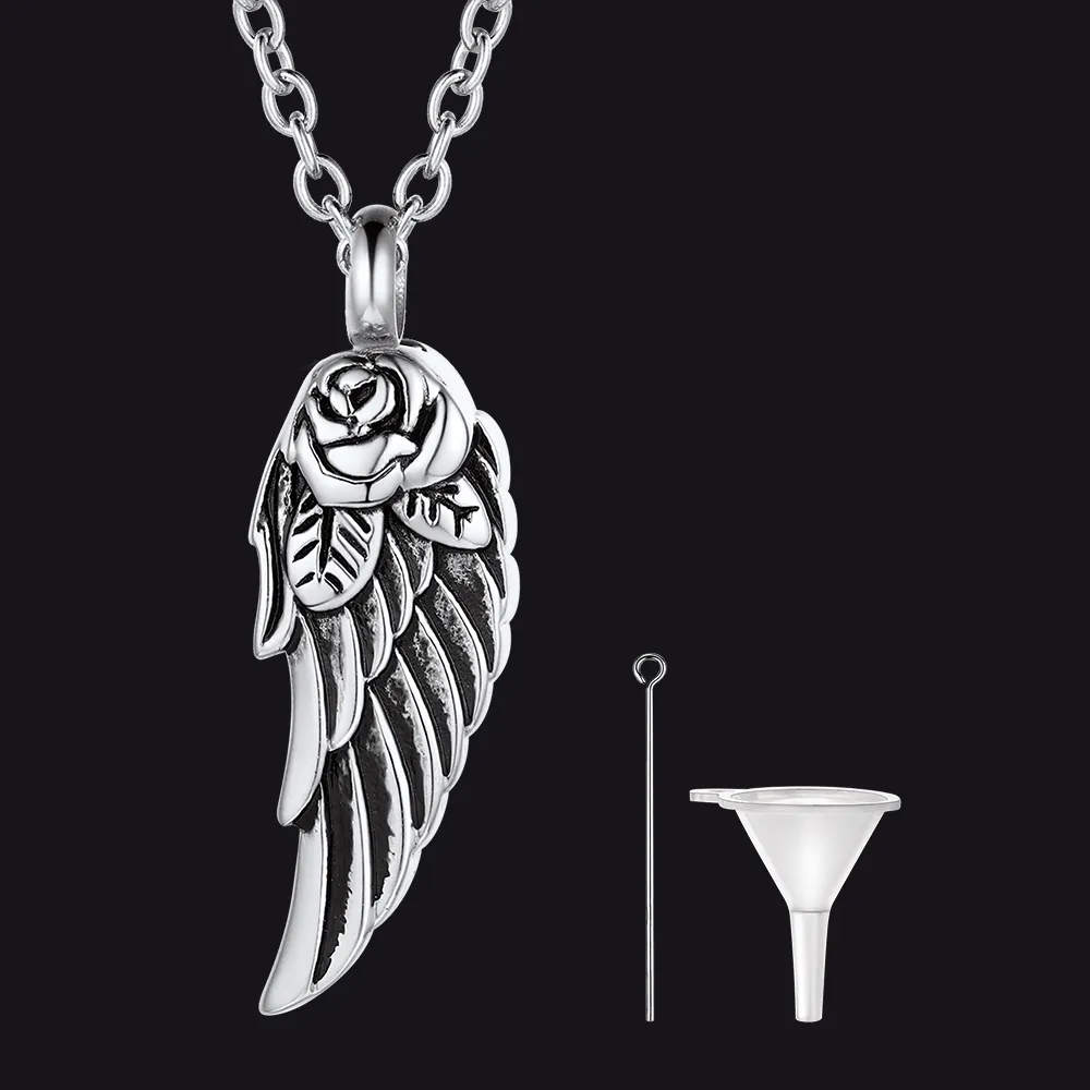 Angel Wings Urn Necklace for Ashes Cremation Jewelry sold by FaithHeart
