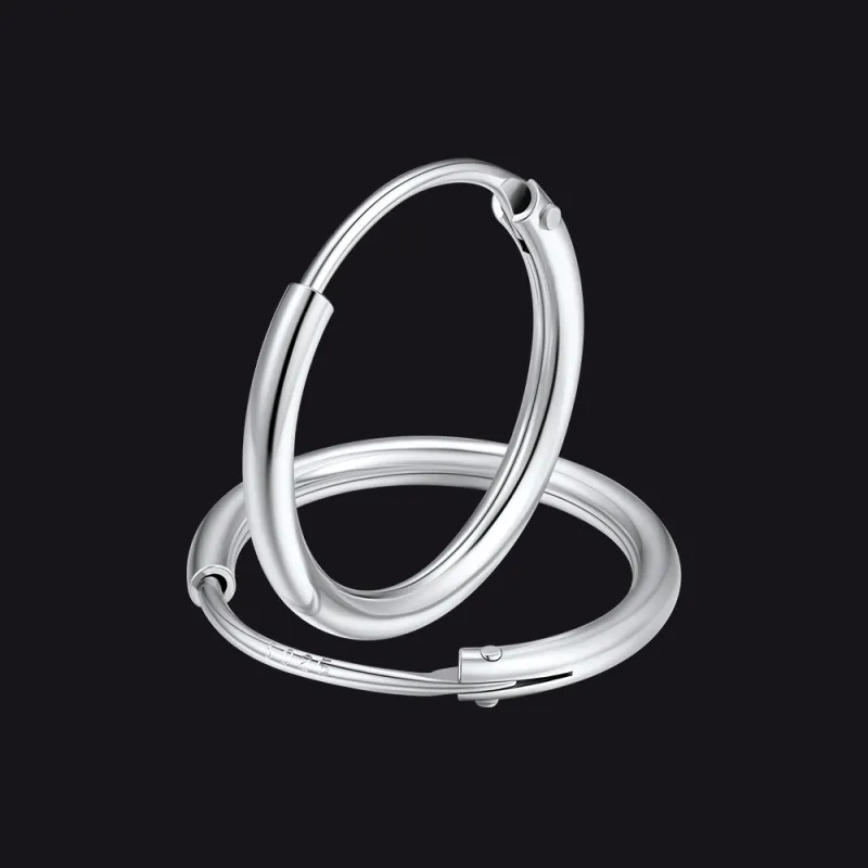Classic Sterling Silver Piercing Hollow Hoop Earrings for Women sold by FaithHeart