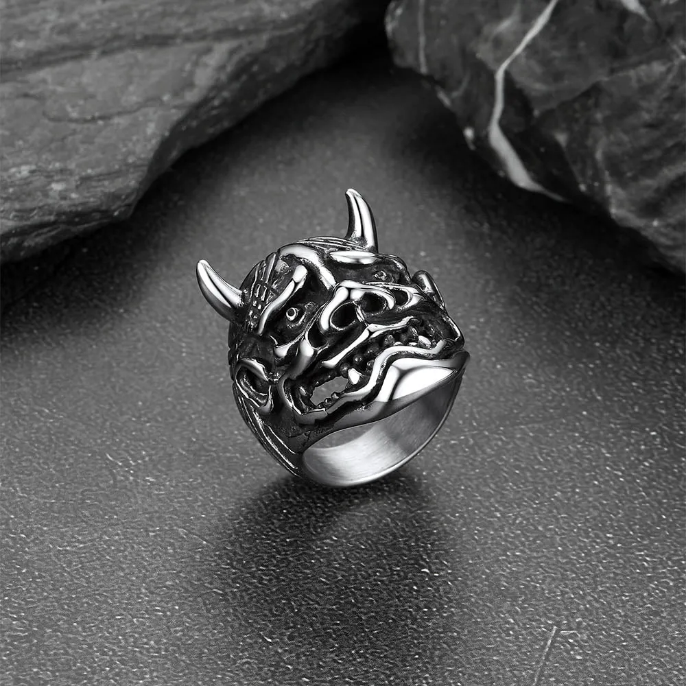 Gothic Hannya Mask Demon Ring for Men sold by FaithHeart product image thumbnail 5