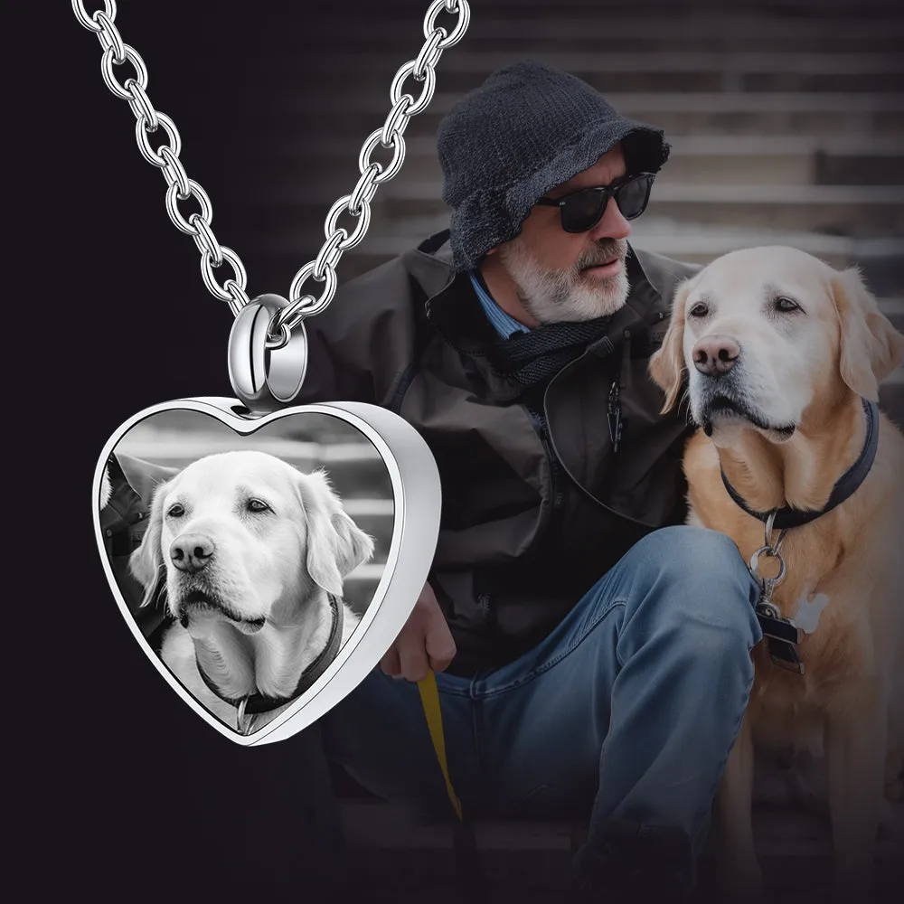 Custom Heart Urn Picture Pendant Necklaces for Ashes sold by FaithHeart product image thumbnail 4