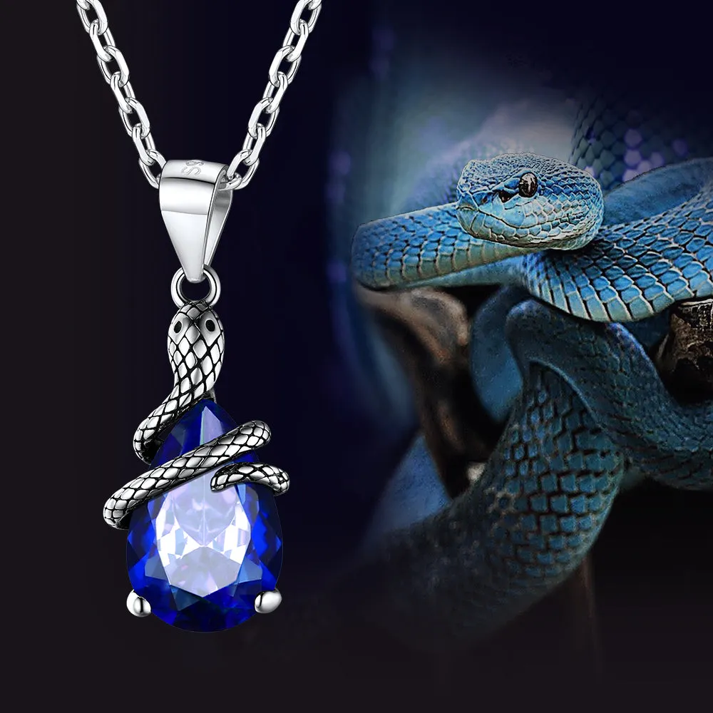 Crystal Snake Wrap Clear Quartz Birthstone Necklace sold by FaithHeart product image thumbnail 4