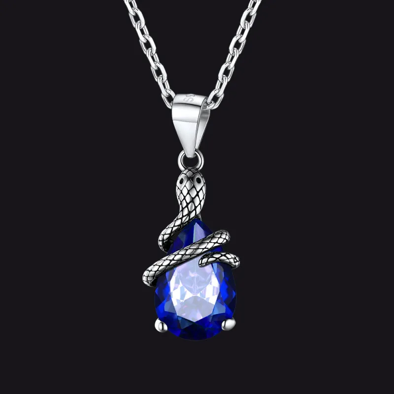 Crystal Snake Wrap Clear Quartz Birthstone Necklace sold by FaithHeart